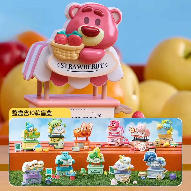 

Genuine Disney Cartoon Anime Figures Ornament Fruit Market Series Blind Box Mistery Boxes Collection Model Toy for Children