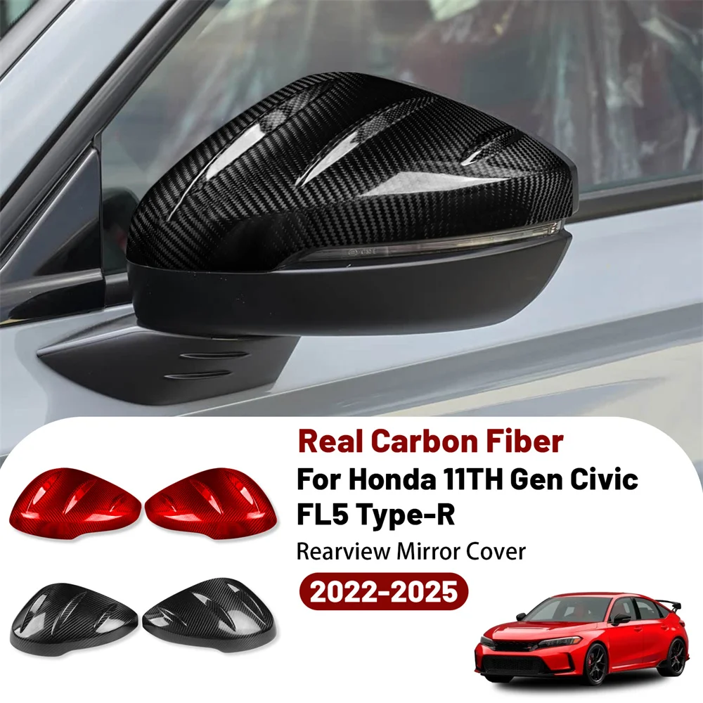Real Carbon Fiber For Honda CIvic Type-R FL5 / Acura Integra 2022-25 Side Rearview Mirror Caps Panel Cover Trim Accessories