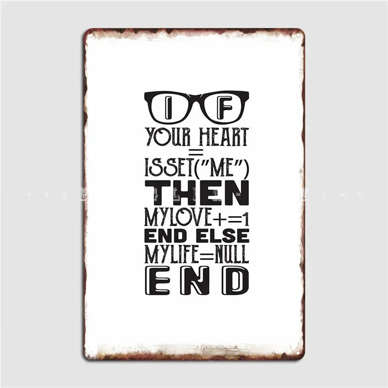 Heart Geek Metal Plaque Poster Cinema Kitchen Create Club Bar Plaques Tin Sign Poster