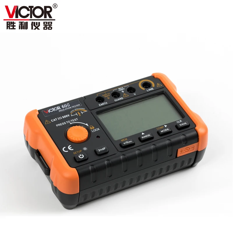 VICTOR 60G Intelligent Micro Digital Insulation Resistance Tester 6kV Overload Protection AC 1000V 2500V Insulation Tester