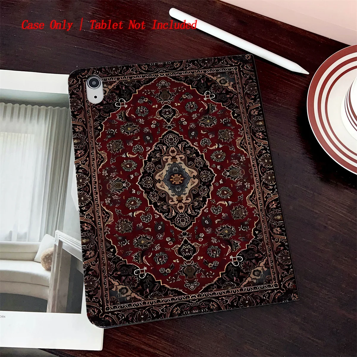 

2025 винтажный темно-красновато-коричневый дизайн iPad Cover для Apple iPad 10,2 10,9 дюймов Pro 11 Air 5 Mini 6, противоударный чехол