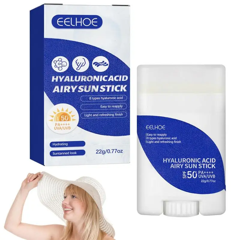 عصا وجه واقية من الشمس SPF50 + PA تحمل + + حمض الهيالورونيك واقي من الشمس UVA/UVB عصا حماية من الشمس للجسم واقية من الشمس 22 جرام #6