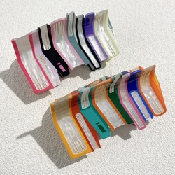 Creative Colorful Acetate Book Shape Large Size Hair Claw Clip For Women Girls Trendy Holiday Gifts Thick Hair Accessories Tool