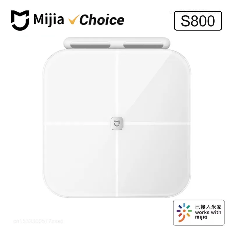 

Умные весы Mijia S800 с 8 электродами, Bluetooth, двухчастотные, BIA, из закаленного стекла, совместимы с приложением Mijia