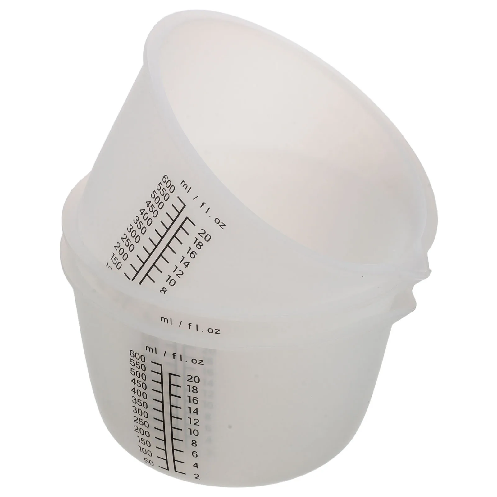 

3Pcs Silicone Mixing Cups for Resin Reusable Non-Stick Measuring Tools High Temperature Resistant Precise Scale Lines for Epoxy