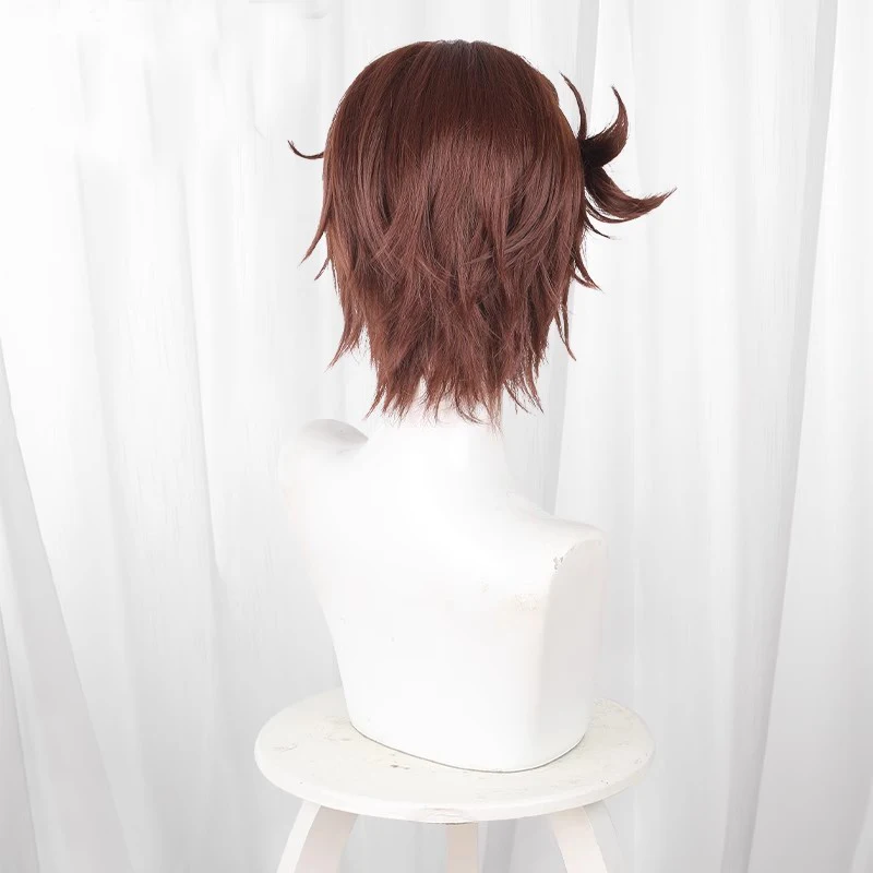 Anime Medalist Inori Yuitsuka Cosplay Wig Brown 30cm Short Synthetic Hair Women Girls Halloween Party Carnival