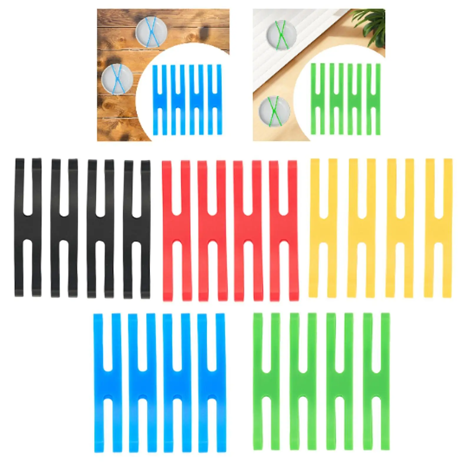 4Pcs Silicone Bands for Securing Plates H Shaped for Outdoor Activities