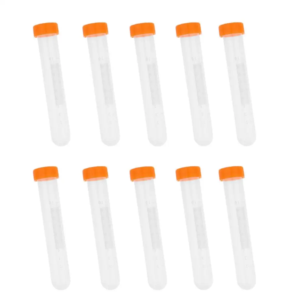 Graduated Centrifuge Pipes Precision Sealing Measuring Cylinder Hinged Lid Test Container for Scientific Experiment