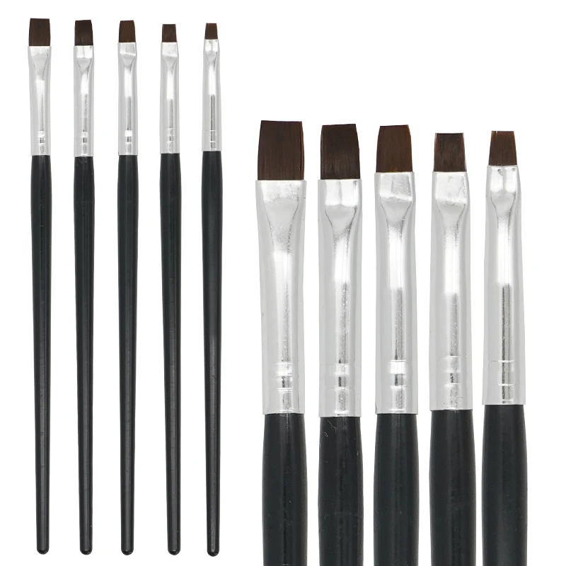 

5pcs Dental Resin Brush Pen Porcelain Teeth Shaping Nylon Dentistry Adhesive Composite Cement Tool Nail Art Acrylic DIY Painting