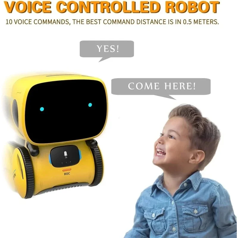 Newest Type Robots Dance Voice Command 3 Languages Versions Control Toys Interactive Robot Cute Toy Gifts Kids