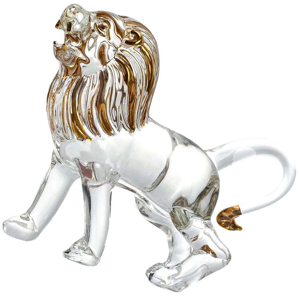 

Premium Crystal Lion Decorative Statue for Tabletop Home Decor Living Room Accent Piece Small Animal Sculpture Desktop Accessory