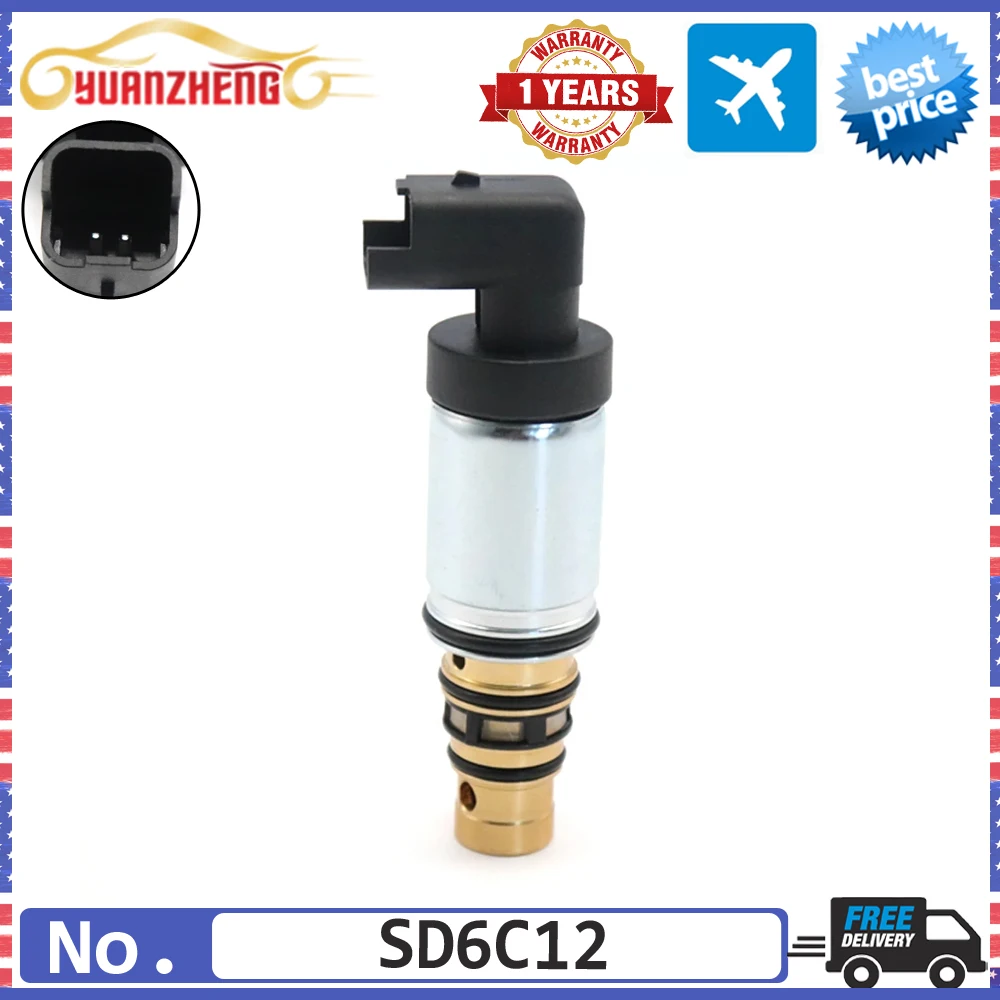 NEW A/C Compressor Control Valve SD6C12 Fit For Citroen Peugeot 307 408 Fiat Chery 2003-2013