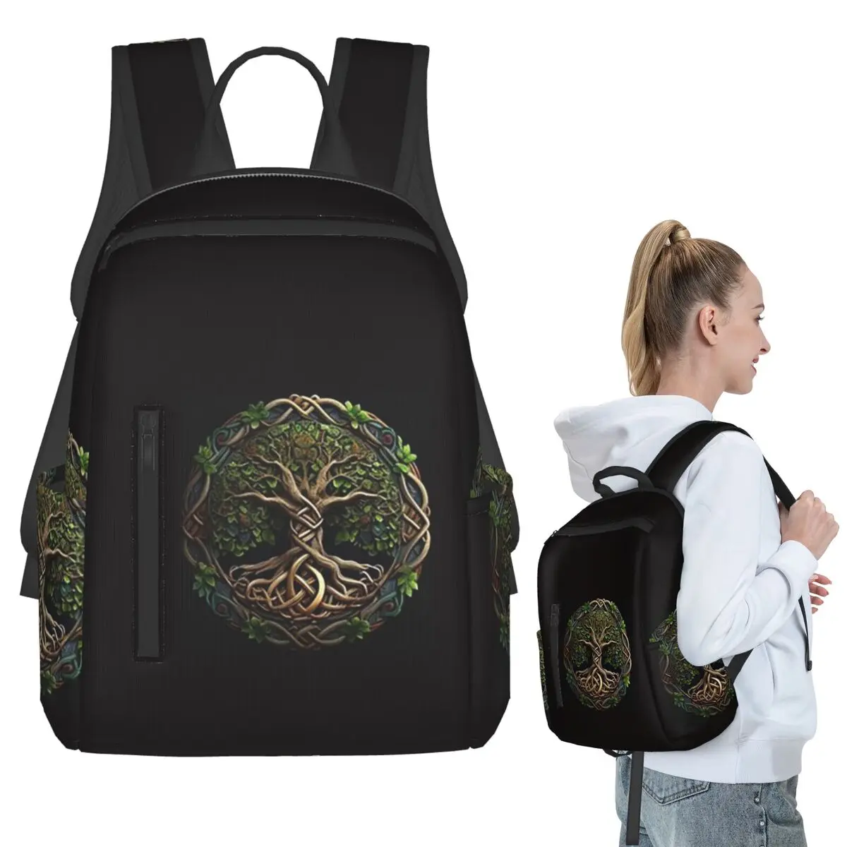 Biblical World Tree Of Life Backpack Student BookBag Boys Girls School Bag Laptop Shoulder Bags Men Women