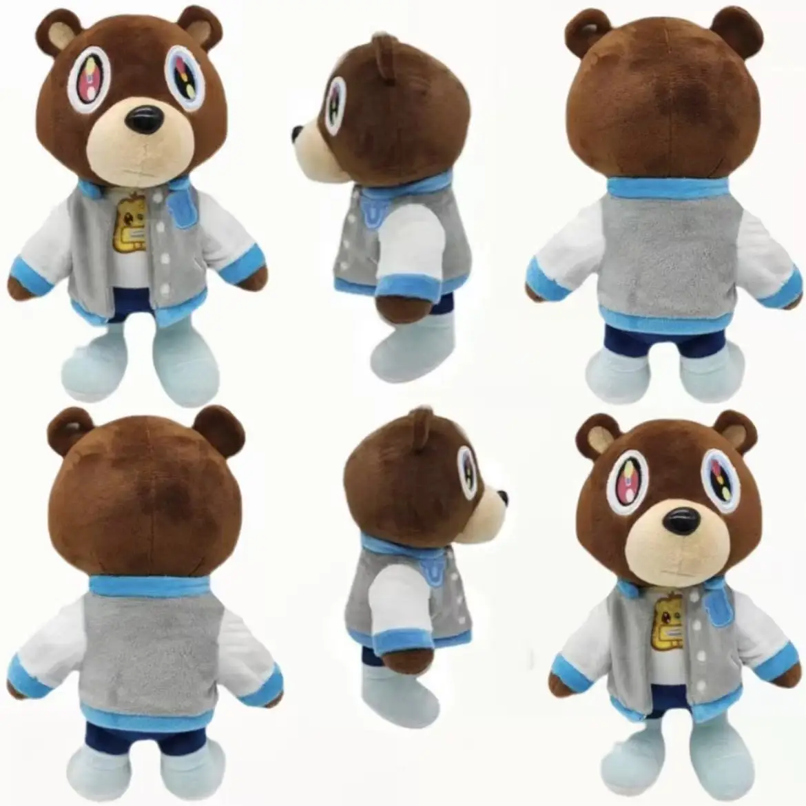 Kawaii Kanye Dropout Bear Teddy Bear Plush Toys Kanye West Graduation Soft Stuffed Home Room Decor Birthday Gift