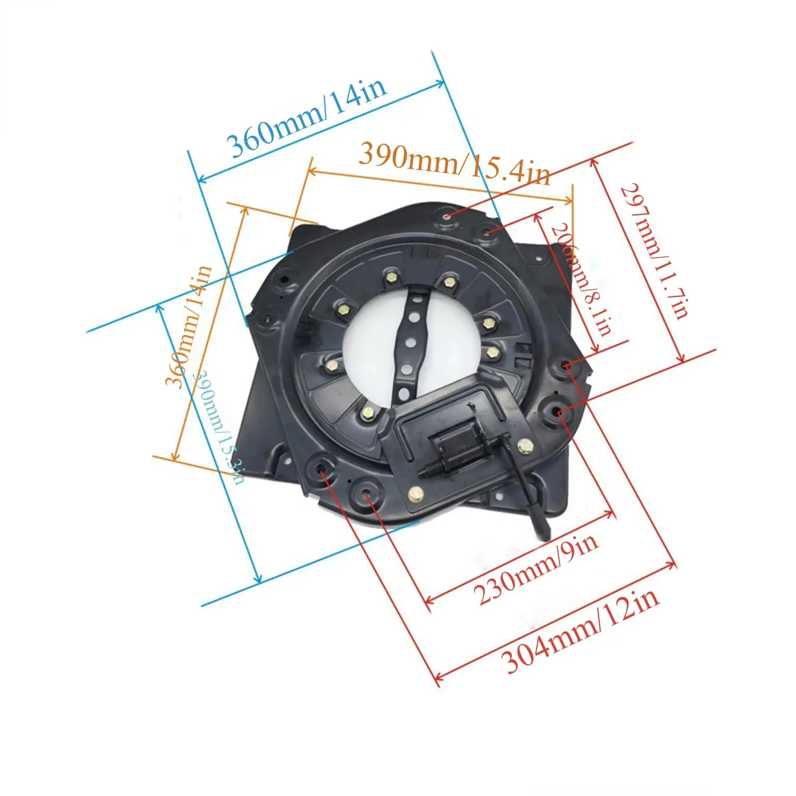Assento de carro giratório resistente, assento de carro giratório 360, adequado para modificação diy do mecanismo de rotação do assento para rv e campista