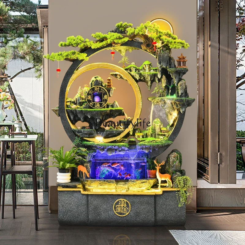 

LXLarge rockery, flowing water, rain pool tank, living room housewarming decoration