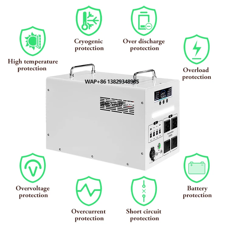 2000 watt power station lithium-ion battery camp inverter electric charging station and power station 2200 watt solar generator