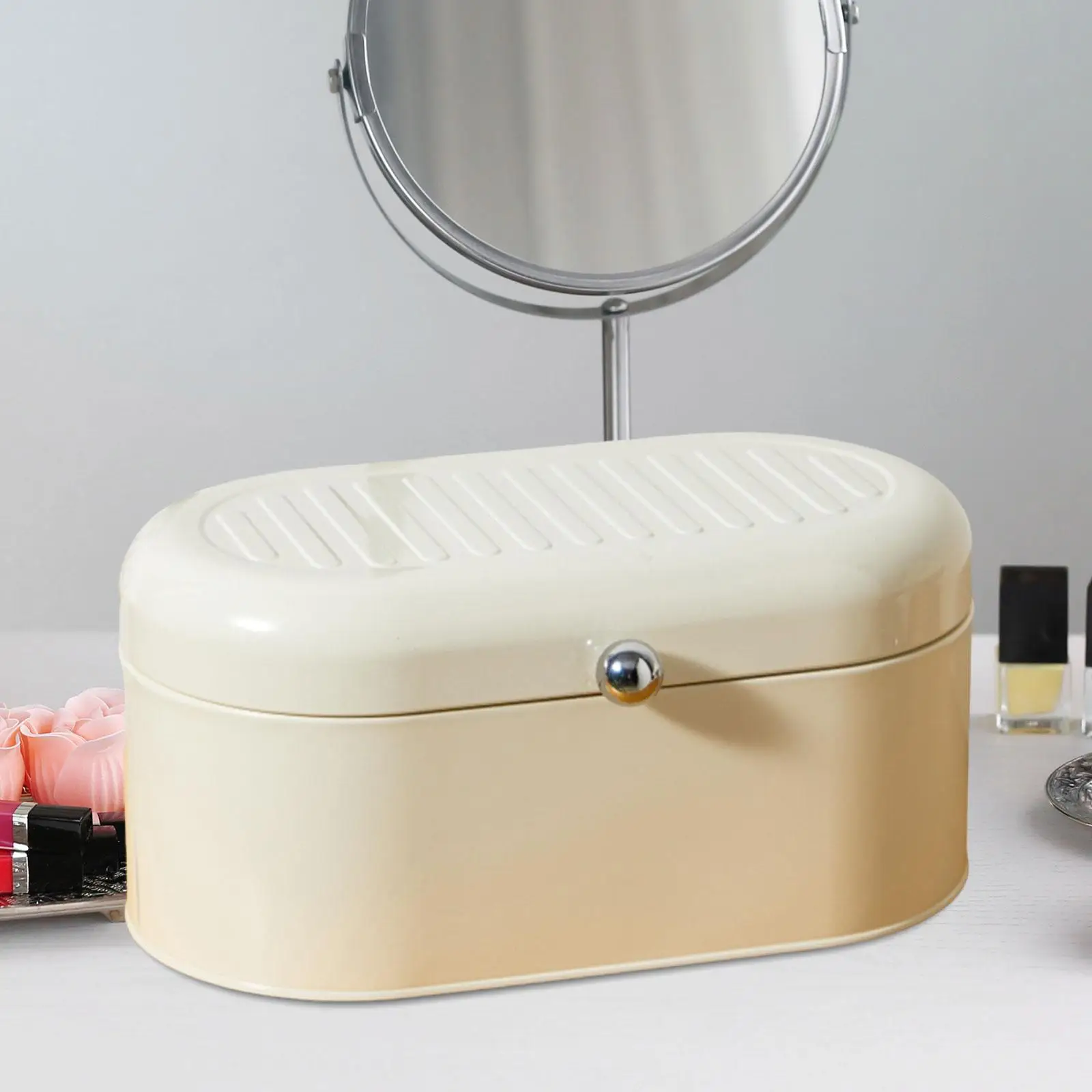 

Home Storage Box Jewelry Holder Box Iron Desktop Container Storage Organizer