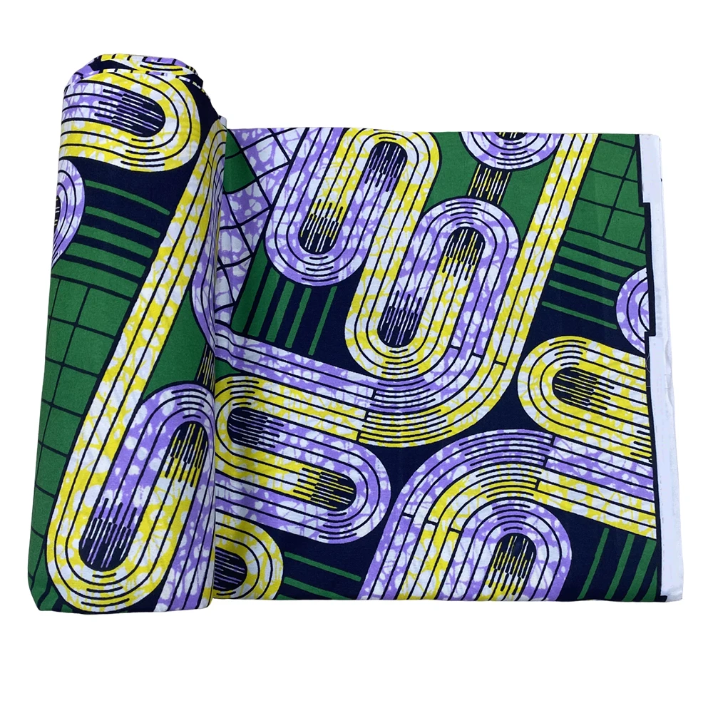 High Quality 6 yards African Ankara Printed Wax Fabric Handmade DIY Material Wax African Fabric 100% Polyester