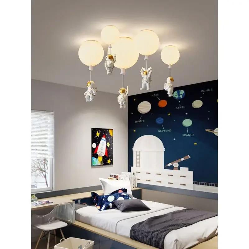 Frosted Space Balloon Lamp Children's Room Chandelier Nordic Creative Cartoon Decoration Boys and Girls Bedroom  Ceiling Lamp