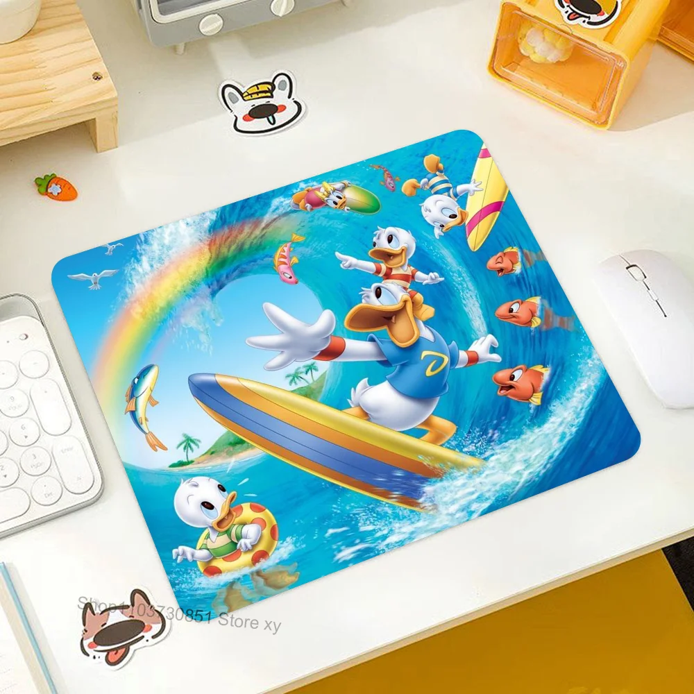 Disney Cartoon Donald Duck Mousepad RGB Small Size Gaming Mouse Pad With LED Light Desk Mat Super Smooth Non-slip Rubber Bottom