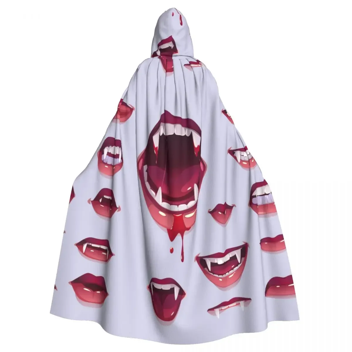 

Fashion Night Wear Suitable For Both Men And Women Vampire Mouth Adult Cloak Cape Hooded Medieval Costume Witch Wicca Vampire El