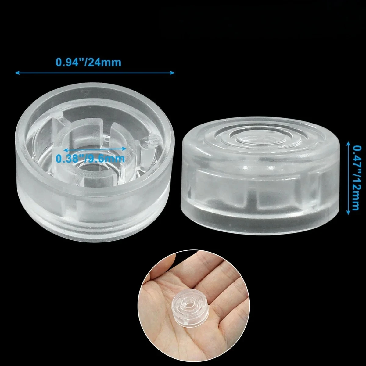 Miwayer 2pcs Foot Switch Covers Plastic Bumpers Knob Caps for Guitar Effects Pedal Buttons Common Switcher Stompbox Play