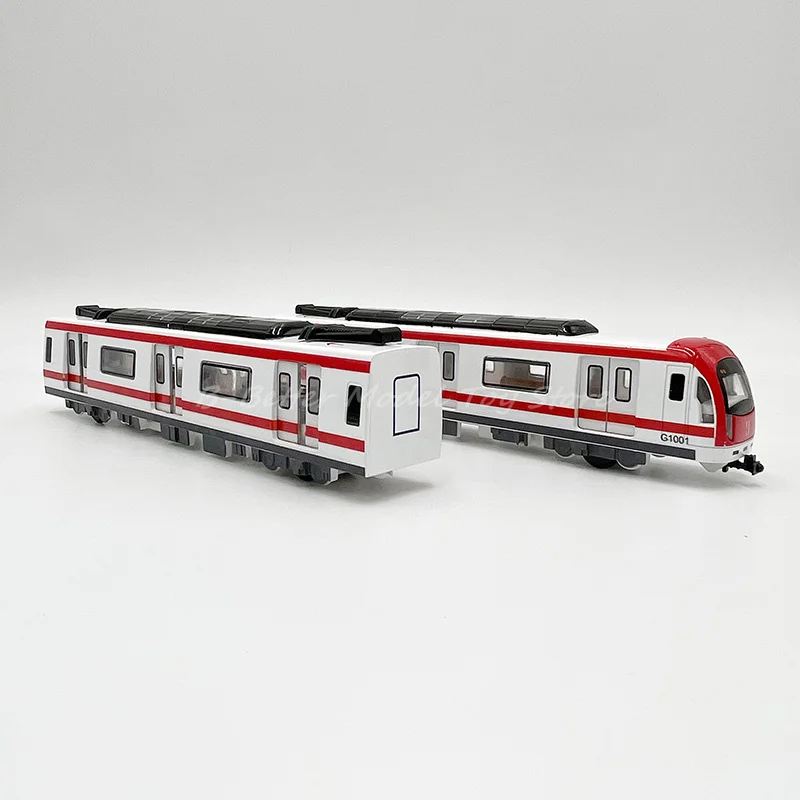 Diecast Metal Train Model Toy City Subway Replica Pull Back With Sound & Light For Child Gifts