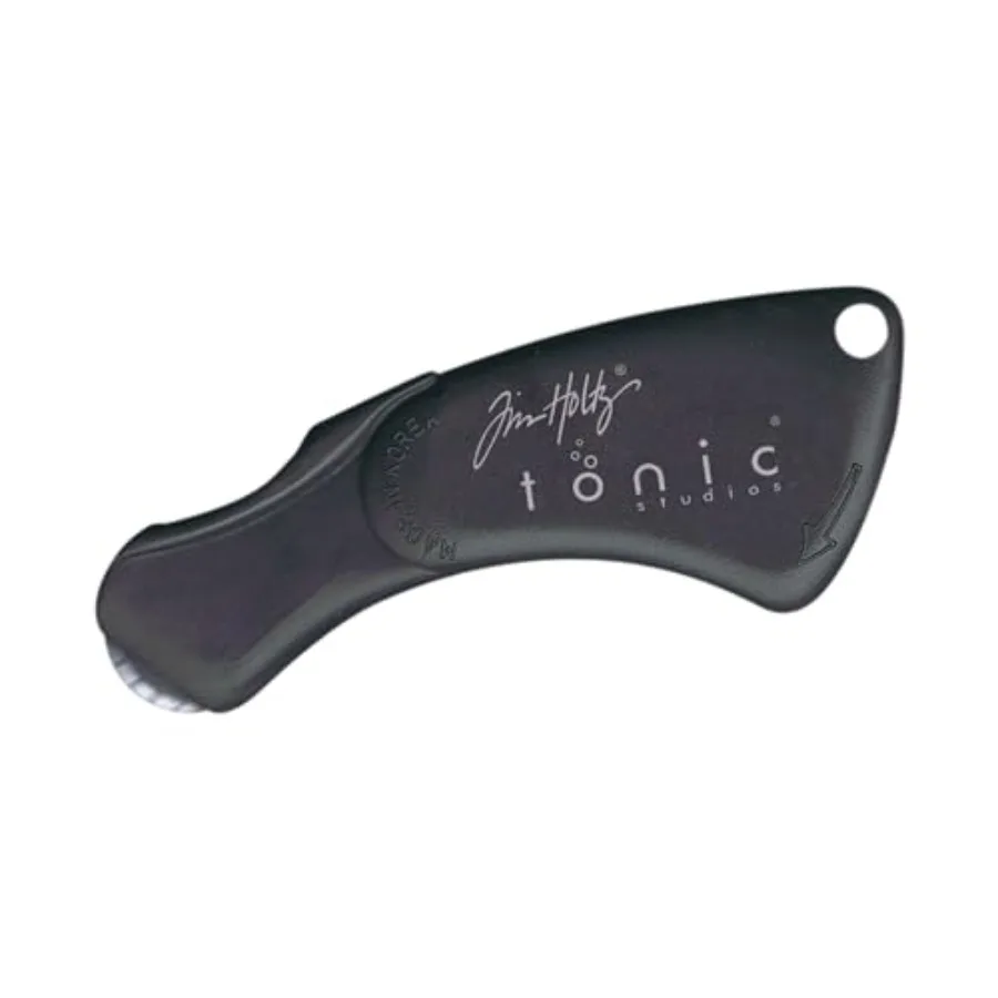 tonic studios Mini-Rotationsperforator - 18mm Wellenschneideklinge zum Schneiden von perforiertem Papier - Rollwerkzeug für Bastelarbeiten für Karton und S