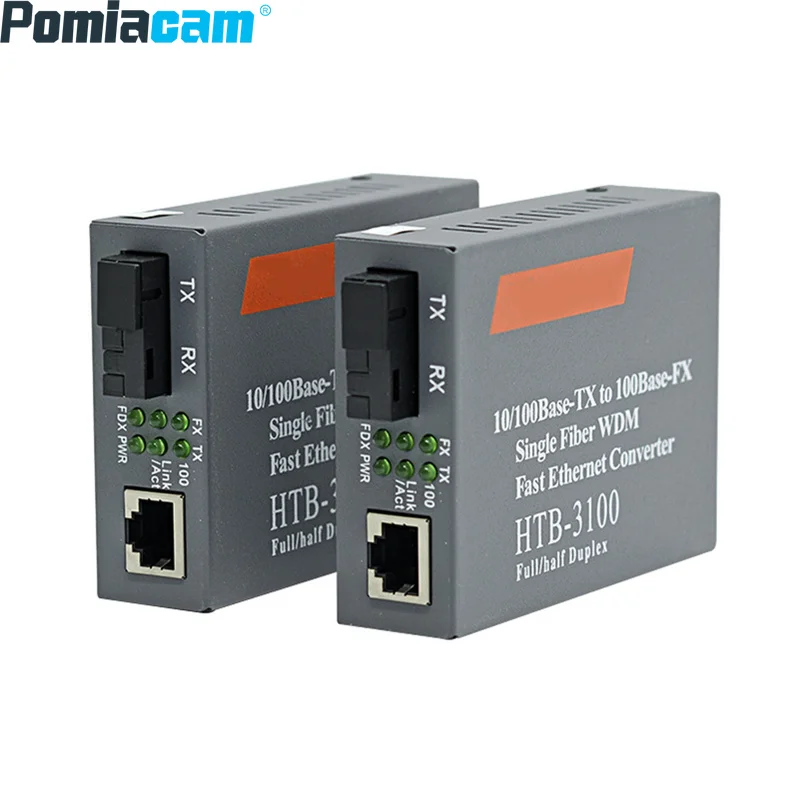 HTB-3100 популярный преобразователь Ethernet WDM медиа конвертер SFP медиа преобразователь Оптический волоконный медиа однорежимный 1310/Нм