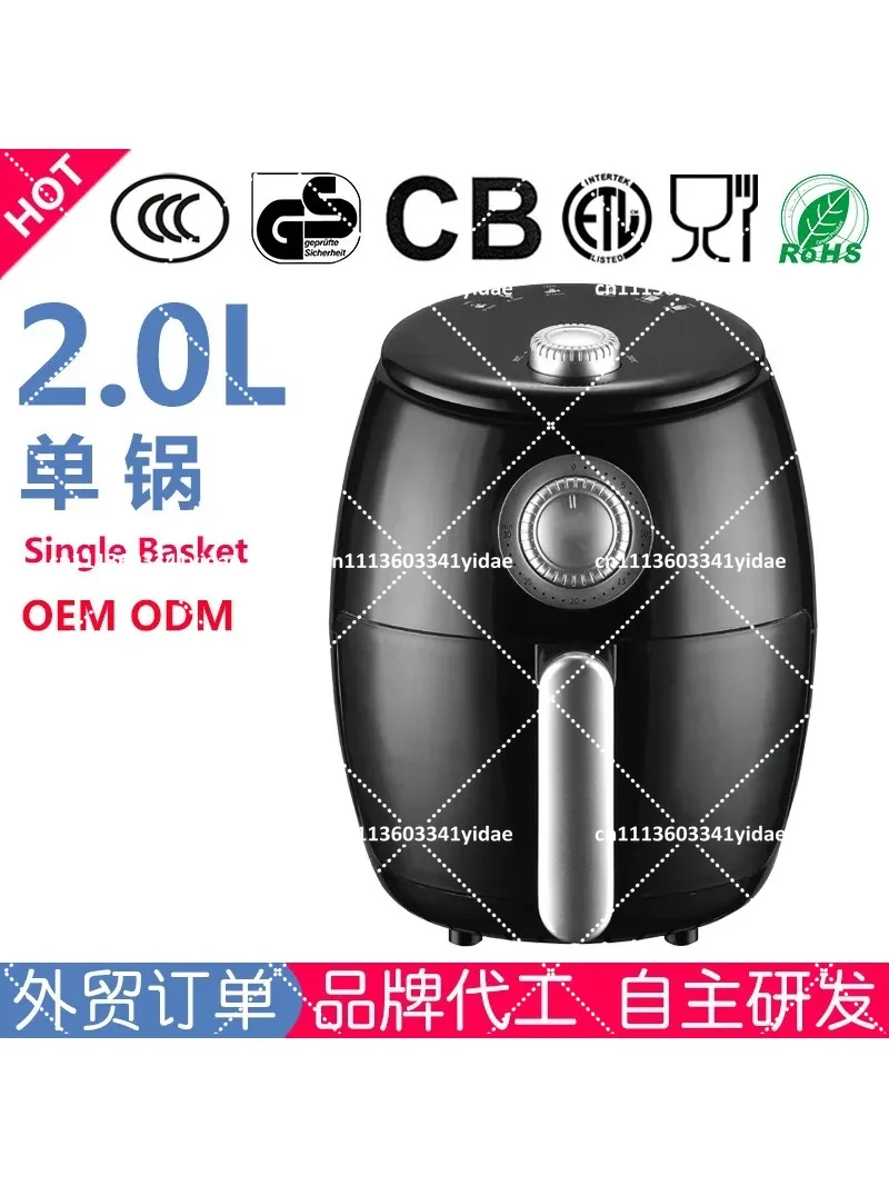 Air Fryer 1L 2L Large Capacity Multifunctional Electric Fryer Compact Oil-Free Cooker for Healthy Meals