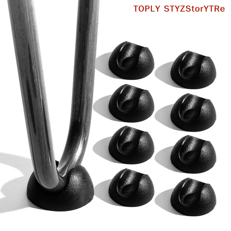 10Pcs Durable Rubber Protectors for Furniture Feet; Suitable for Hairpin Style & Barrette Legs
