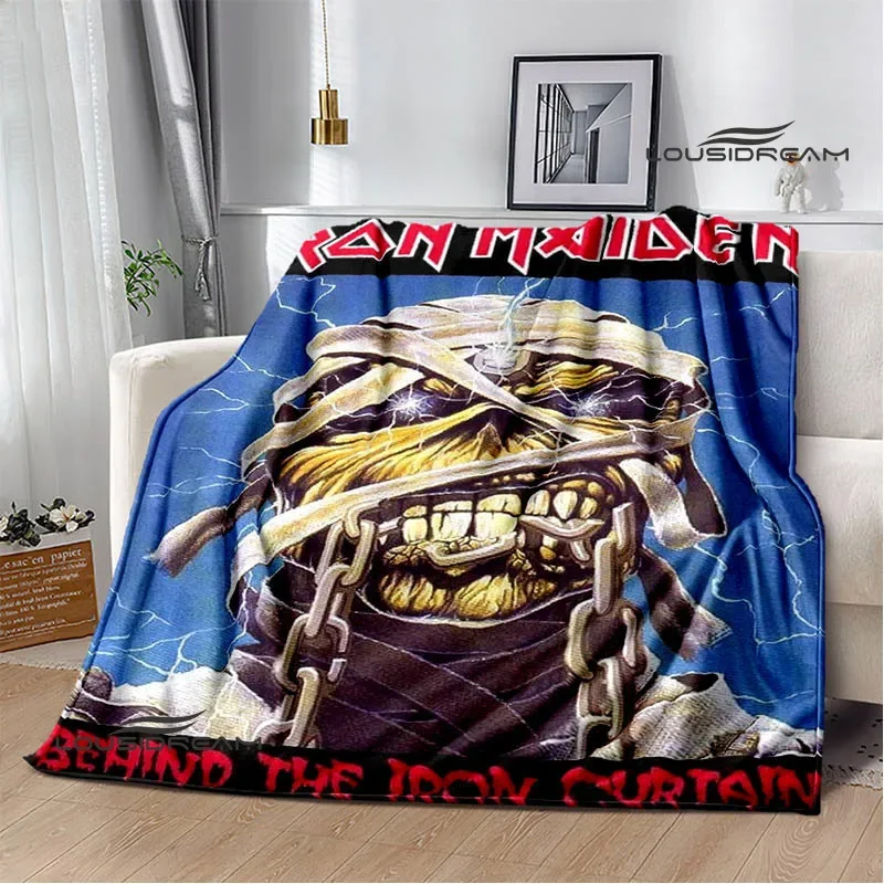 3D Rock band I-Iron-M-Maiden Printed blanket Warm blankets Flannel Soft and comfortable blanket bed linings Birthday Gift