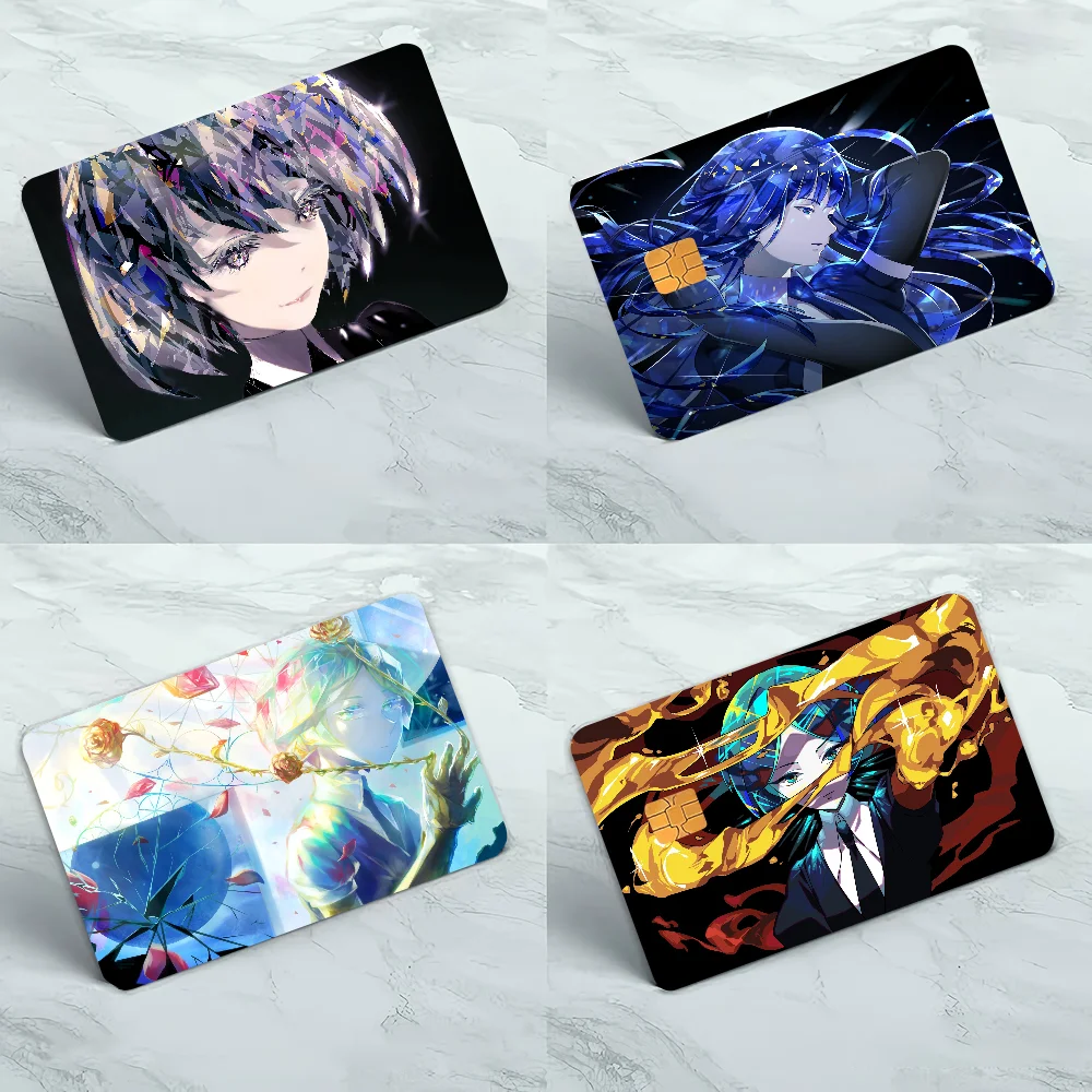 أرض لامعة 1 مجموعة من 4 قطعة بطاقة الائتمان ملصقات الجلد لبطاقة البنك VISA ملصق مضاد للمياه المضادة للخدش النساء هدية #1