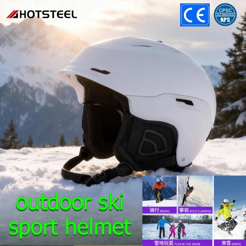 

58-64 см лыжный шлем, устойчивый противоударный уличный теплый лыжный шлем, мужской и женский одно- и двухбортный шлем, защитное снаряжение