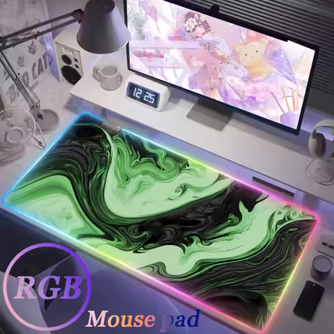 1000x500 RGB Mouse Pad Gaming Art Strata Liquid Computer Large Mousepad Backlit XXL LED Gamer Decoracion Carpet Desk Mat