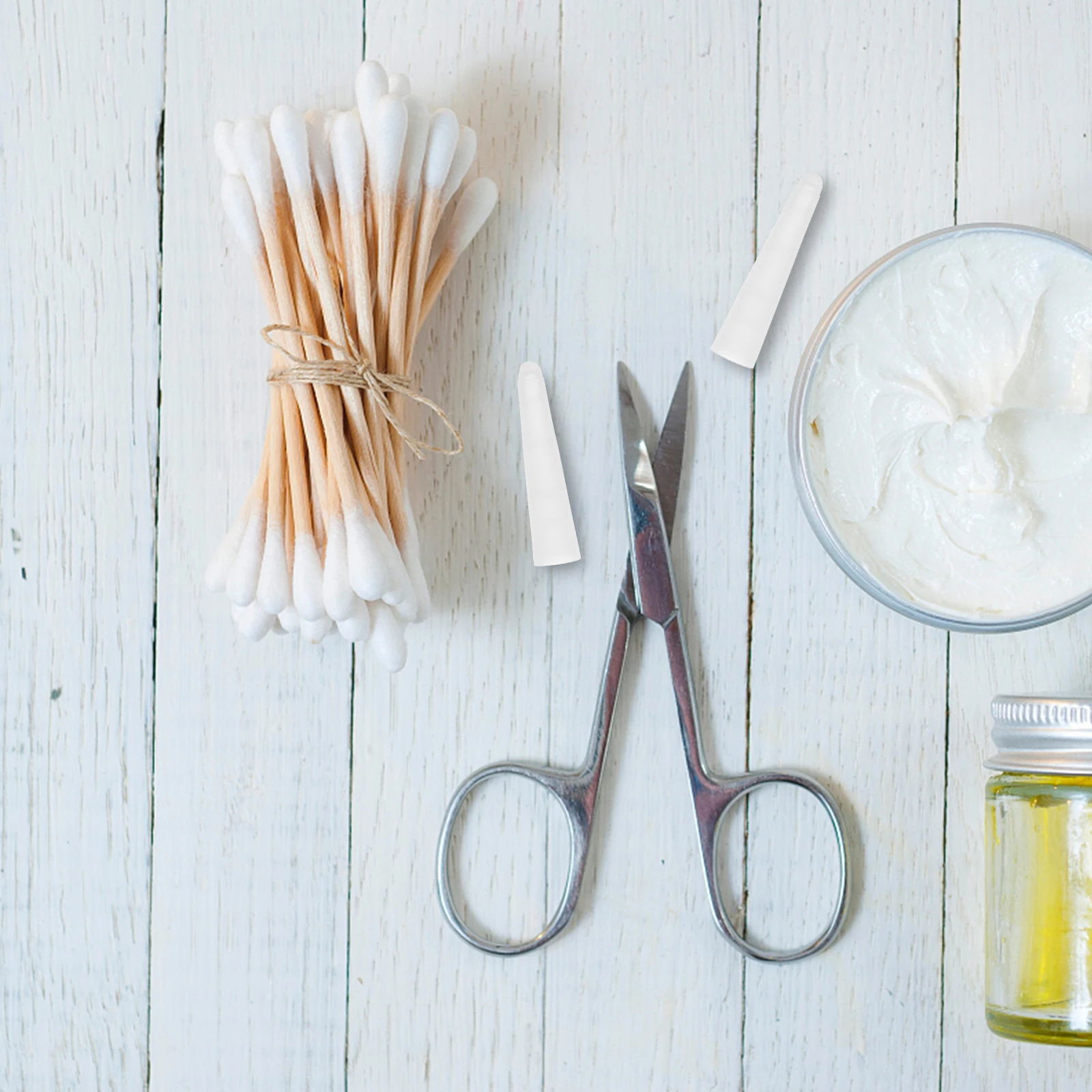 

200pcs Tweezers Headgear Tips Protective Cover Replacement Office Home Use Professional Travel Silicone Non S Tool Organizer