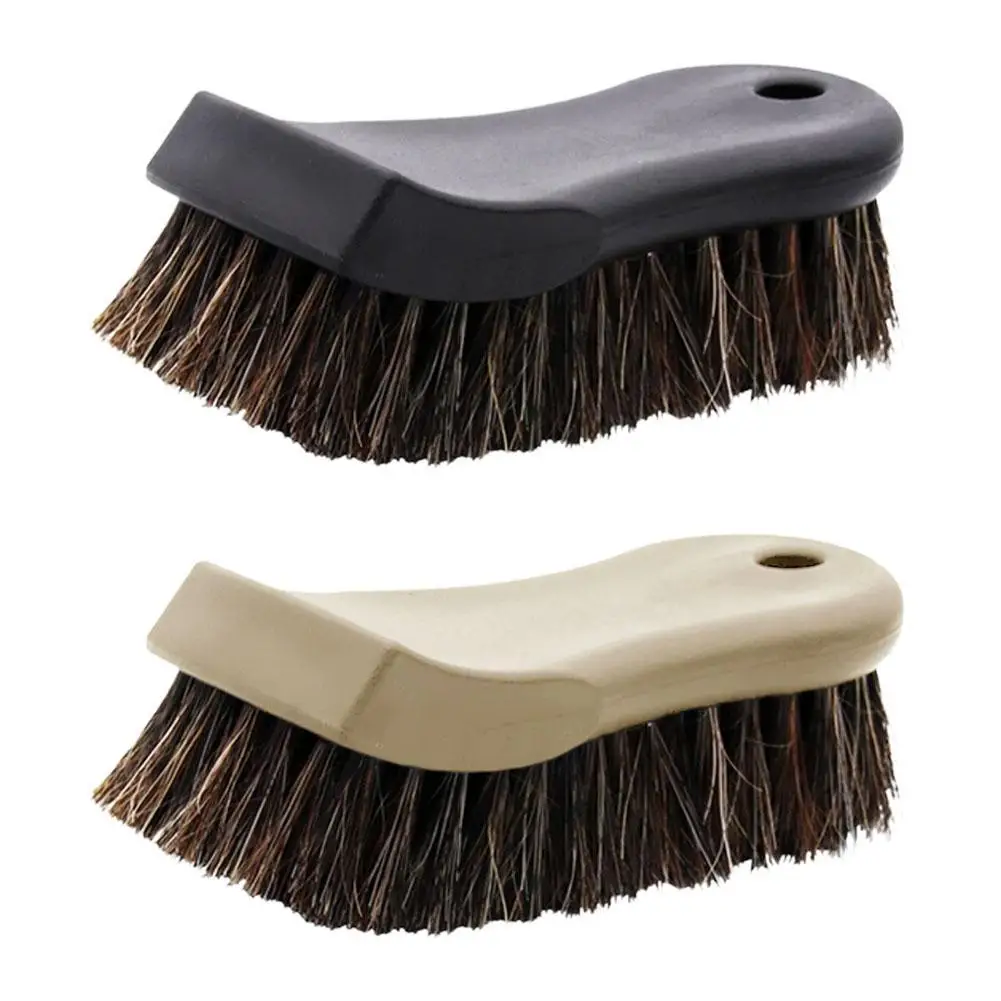 

Leather Cleaning Brush Genuine Horsehair Detailing Brush Car Interior Detailing Tool For Car Cleaning And Washing