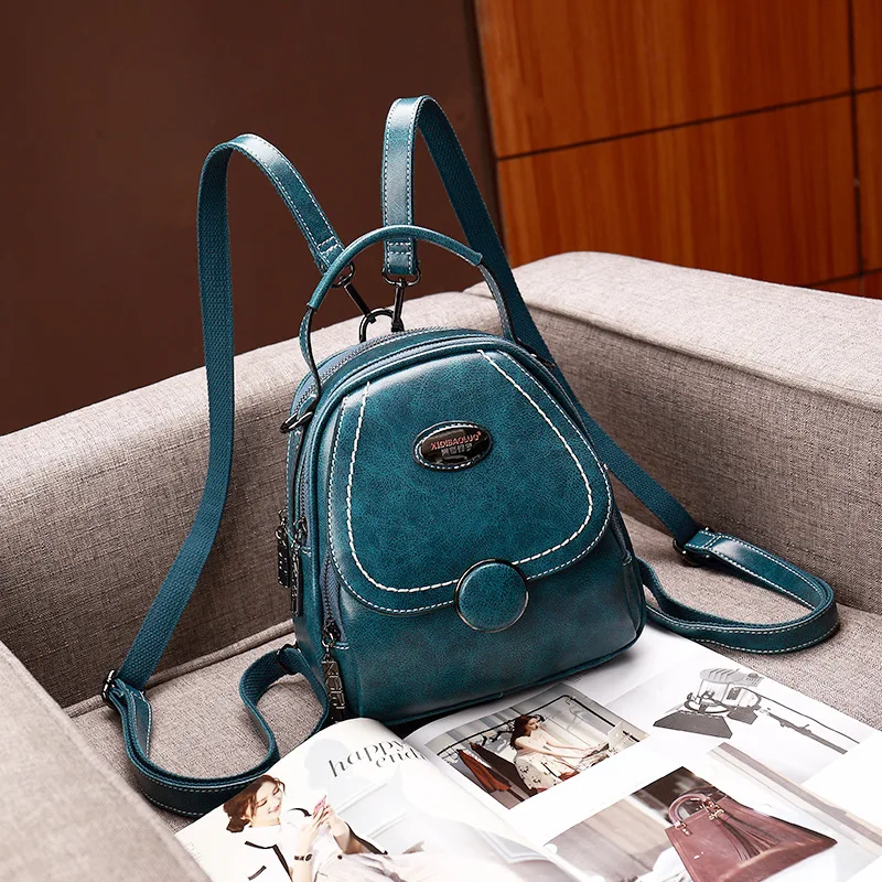 Johnature 2024 New Retro Small Shoulder Bag Women Backpack Fashion Ladies Bags Pu Leather Multifunctional Travel Backpacks