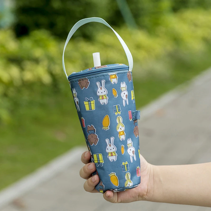 * New Portable Milk Tea Tote Bag Heat Preservation Bag Eco-friendly Handbag Carrying Insulated Cup Cover Tumbler Cup Accessories view 2