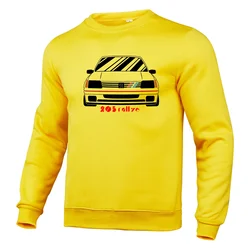 Hoodie Hoodie Sports Clothing Men's Round Neck Cardigan 205 Gti Rallye Racing Car Country Vehicle Men Fleece Sweater Pullover