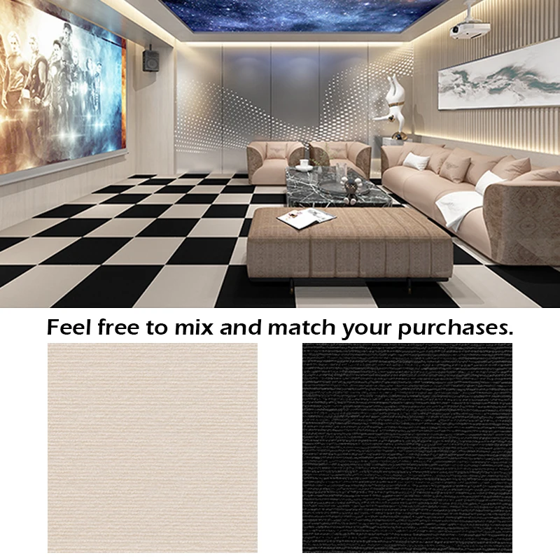 Self-adhesive Anti Slip Splicing Block Floor Mute Rug Bedroom Mat Carpet 30X30cm Water Absorption and Anti Slip Living Room Home