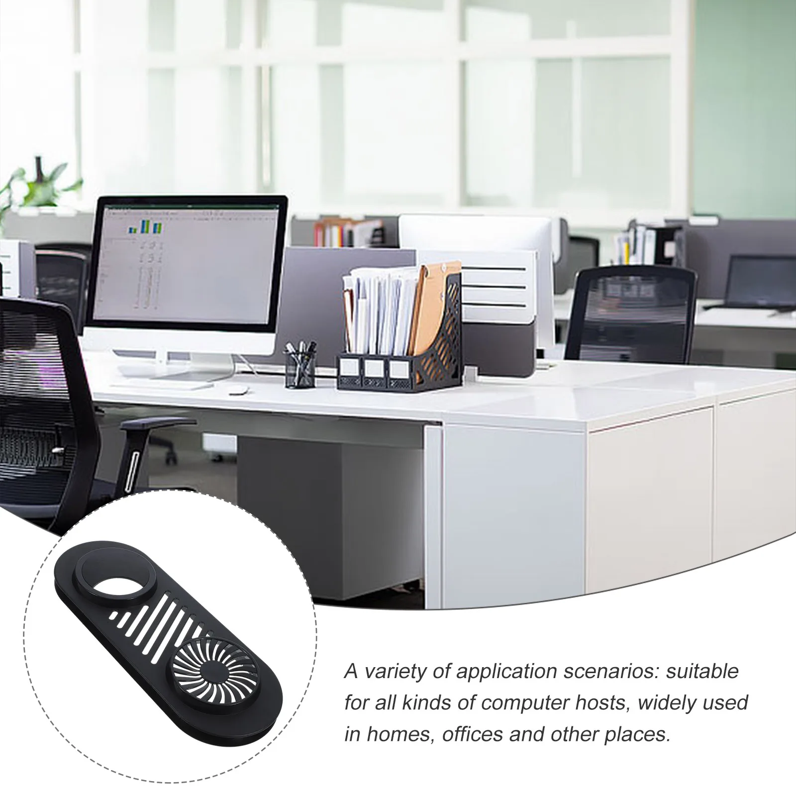 

Black Computer Host Air Vent Grille Furniture Decorative PVC Reusable Wear Resistant Easy Install Clean Rectangle Cover