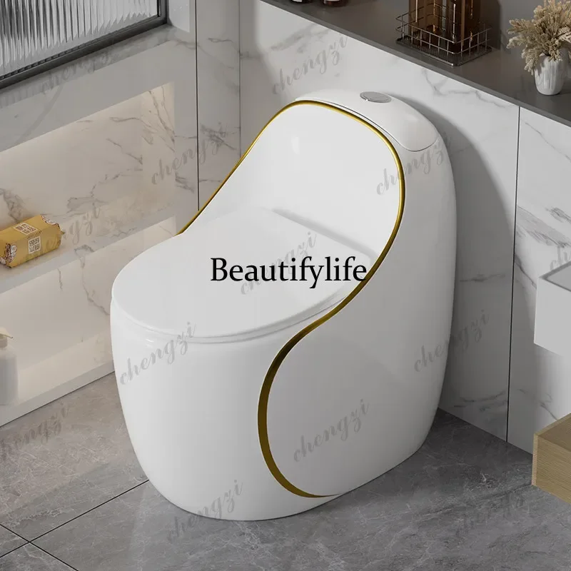 A178   Toilet Personality Creative Siphon Household Water-saving Large Diameter Ceramic Small Unit Large Impact Toilet