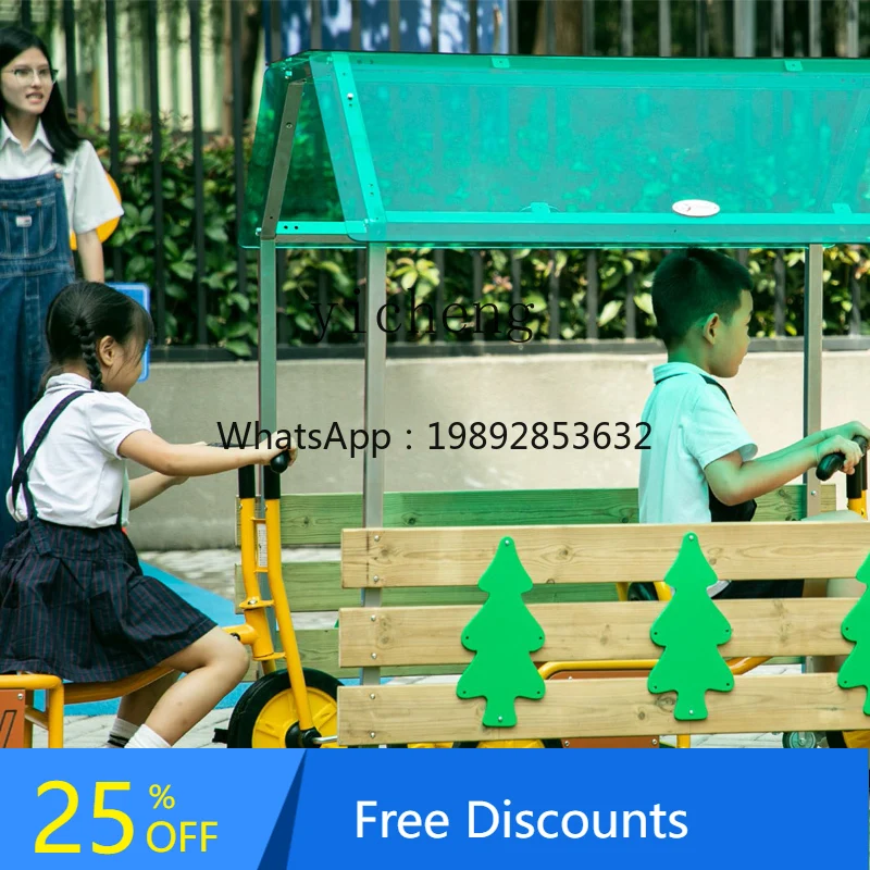 

AF Kindergarten Outdoor Wooden Toy Oil-Electric Pile Traffic Sign Traffic Light Green Road