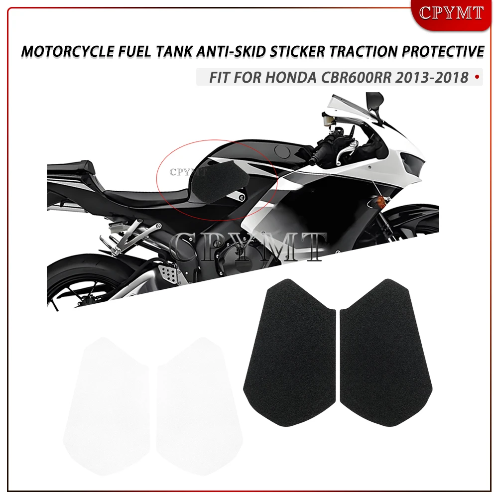 

Motorcycle Fuel Tank Anti-Skid Sticker Traction Protective Pad Side Fuel TankPad Frosted Decals fit For Honda CBR600RR 2013-2018