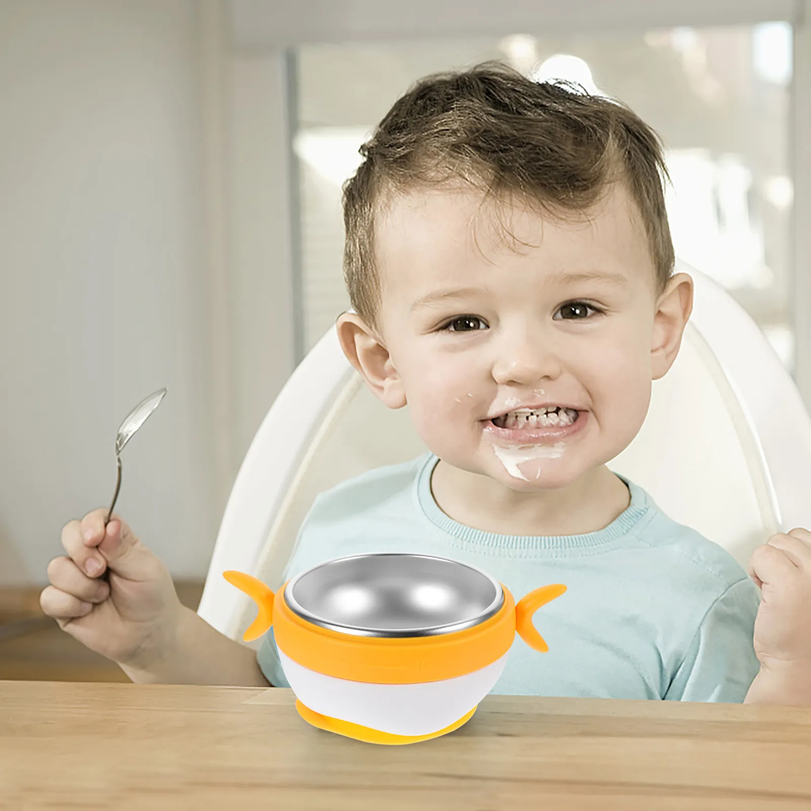 Double Layer Baby Thermal Bowl Premium Food Grade Insulated Baby Bowl for Infants and Toddlers Deepen Bottom Strong Toddler view 6