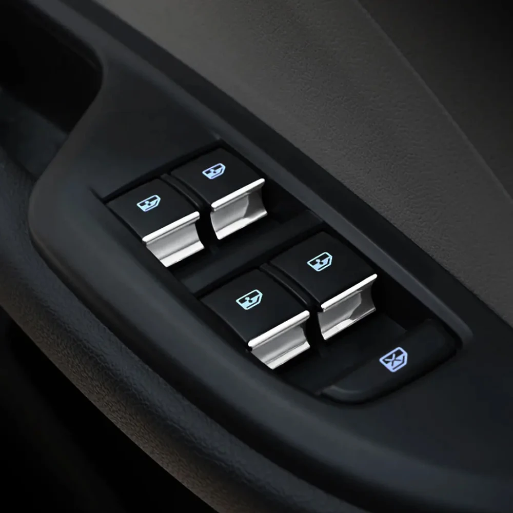 For Chevrolet Cruze Malibu Trax for Opel Mokka ABS 7Pcs/set Car Window Lift Button Sticker Sequins Trim Accessories ﻿