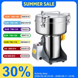 2500G Grains Spices Hebals Cereals Coffee Dry Food Grinder Mill Grinding Machine Gristmill Home Medicine Flour Crusher