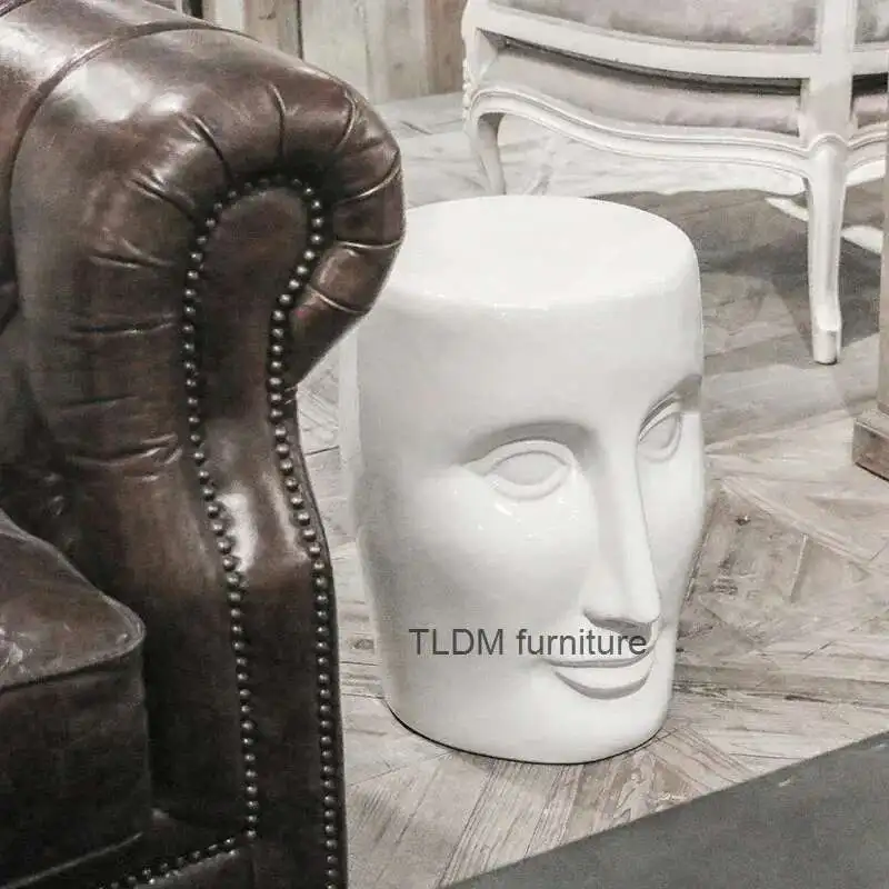 

Nordic Ceramic Coffee Tables Creative Home Furniture Sofa Side Table Casual Decoration Designer Corner Table Bedroom Nightstand